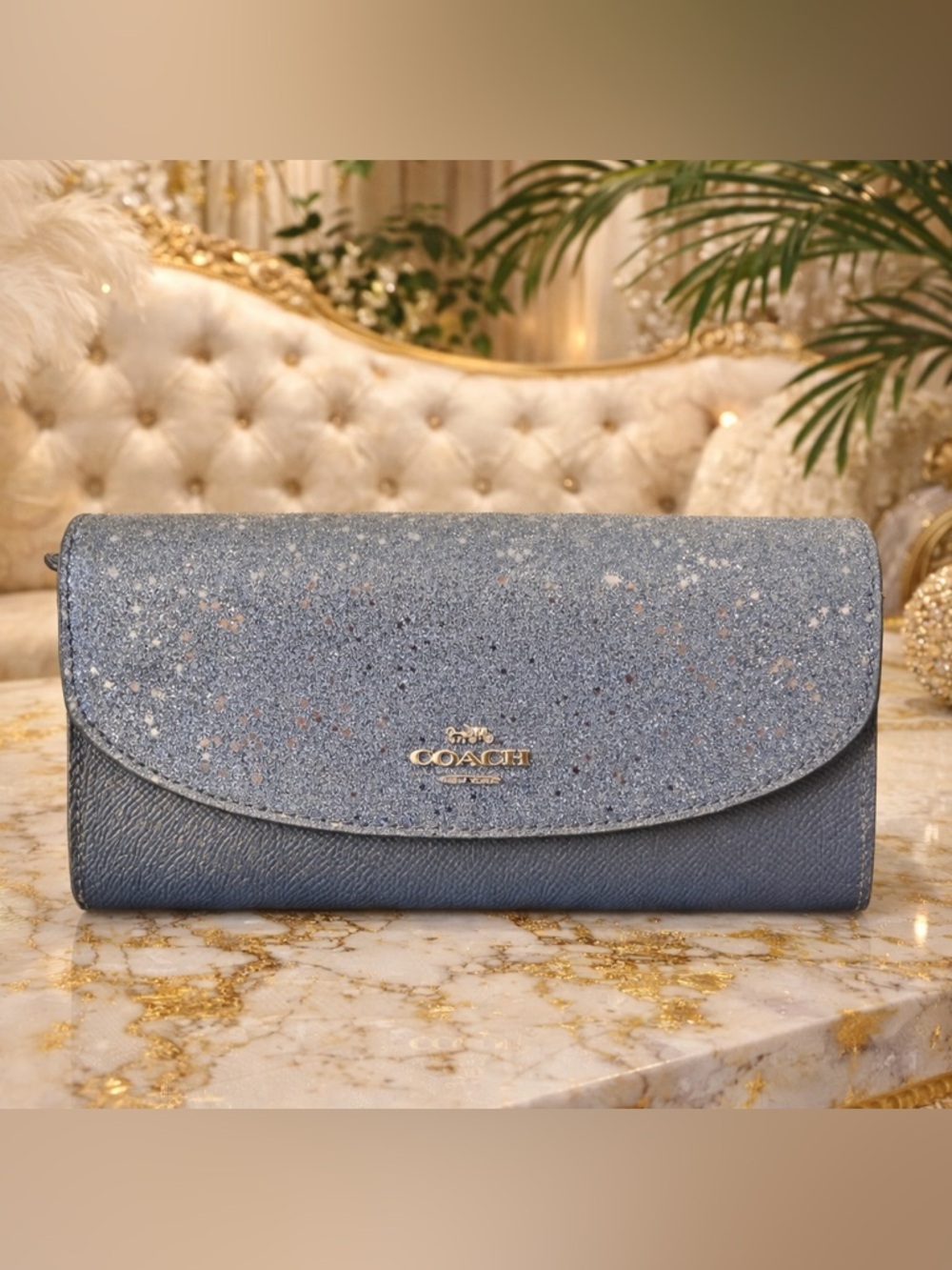 Coach Sparkling Midnight Blue Wallet